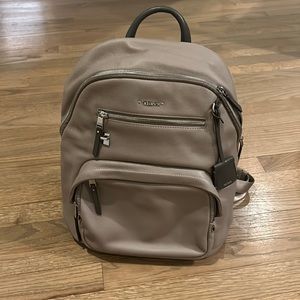 Tumi Voyager Carson leather backpack sturdy and stylish.